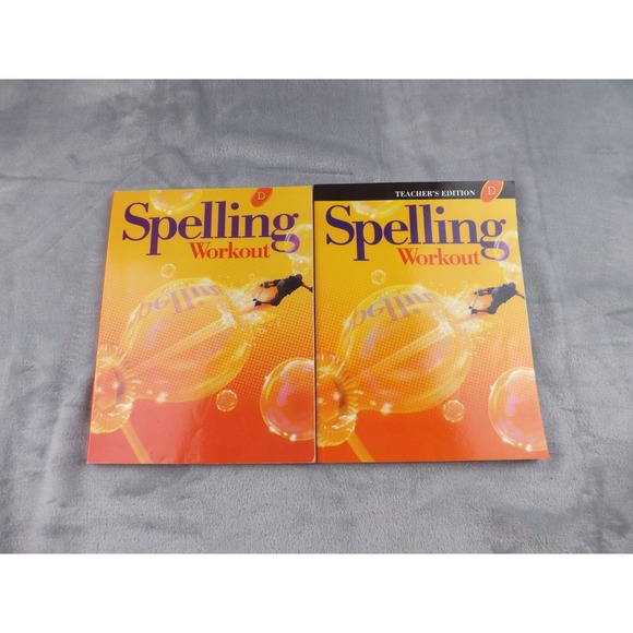 Spelling Workout Level D 4th Grade Books Student & Teacher Editions - Picture 1 of 8